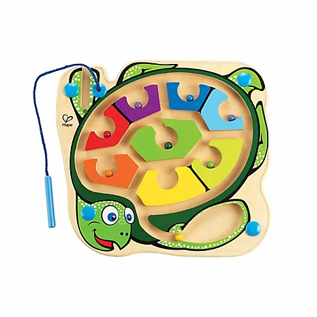 Hape Totally Amazing Colorback Sea Turtle Bead Maze - Magnetic Wooden Puzzle