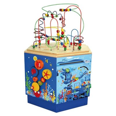 Hape Coral Reef Wooden Activity Center Table - Kids Multi-Activity toy