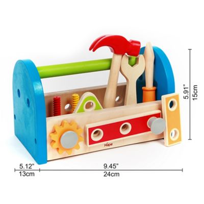 Image showing  Fix It Kid's Wooden Tool Box Play Set - Toddler & Kids Ages 3+