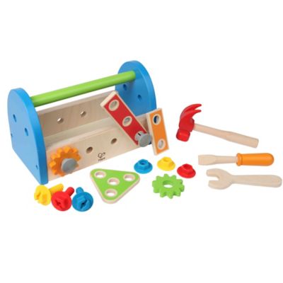 Image showing  Fix It Kid's Wooden Tool Box Play Set - Toddler & Kids Ages 3+