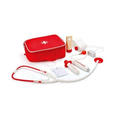 Hape Doctor on Call Wooden Playset - Red - Toddler & Kids Ages 3+