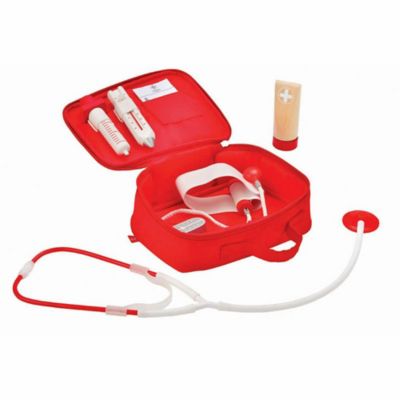 Image showing  Doctor on Call Wooden Playset - Red - Toddler & Kids Ages 3+