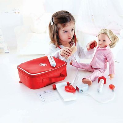 Image showing  Doctor on Call Wooden Playset - Red - Toddler & Kids Ages 3+
