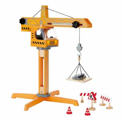 Hape Playscapes Crane Lift Playset Yellow - Toddler, Kids Ages 3+