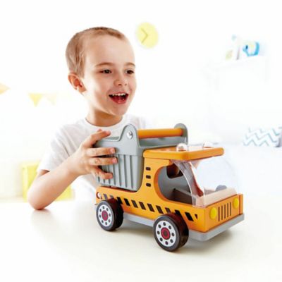 Image showing  Dumper Truck - Yellow - Kid's Wooden Construction Toys Vehicle