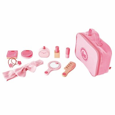 Hape Beauty Belongings - Pink 11 pc. Kit - Kid's Wooden Cosmetics Kit