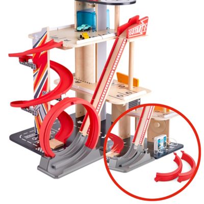Image showing  Gearhead Stunt Garage - Wooden High-Rise Car Parking Lot, Ages 3+