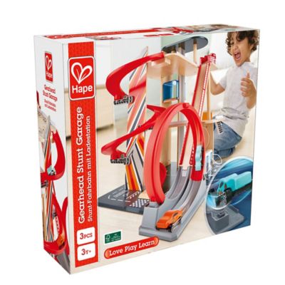 Image showing  Gearhead Stunt Garage - Wooden High-Rise Car Parking Lot, Ages 3+