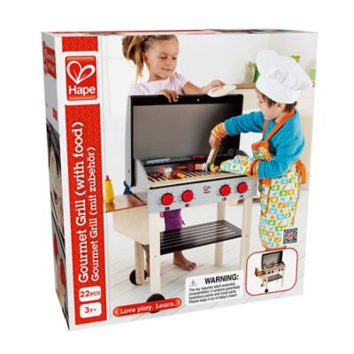 Image showing  Gourmet Grill - 22 pc. - Kids Wooden Play Kitchen & Food, Children Ages 3+