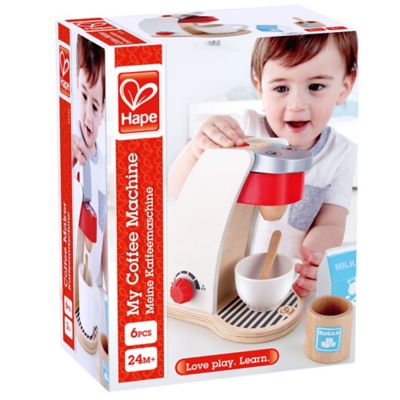 Image showing  My Coffee Machine - 6 pc. Set White - Wooden Kitchen Playset, Children Ages 3+