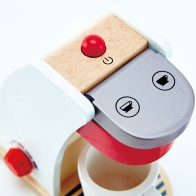 Image showing  My Coffee Machine - 6 pc. Set White - Wooden Kitchen Playset, Children Ages 3+