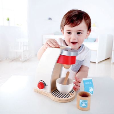 Image showing  My Coffee Machine - 6 pc. Set White - Wooden Kitchen Playset, Children Ages 3+