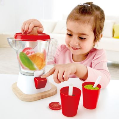 Image showing  Smoothie Blender - 12 pc. - Kid's Wooden Toy Kitchen Accessory Playset