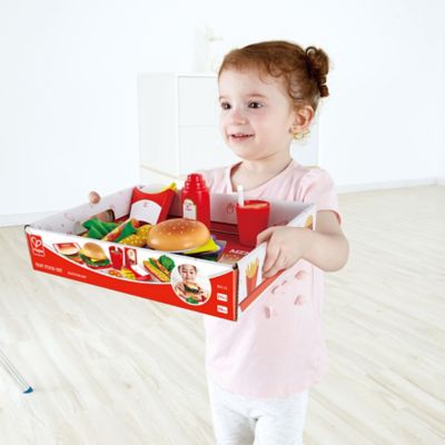 Image showing  Kitchen Food Playset: Fast Food - 27 pc. - Kid's Wooden Kitchen Toy