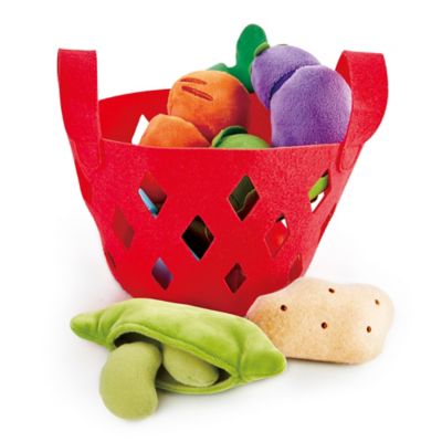 Hape Kitchen Food Playset: Toddler Vegetable Basket - 7 pc.