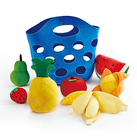 Hape Kitchen Food Playset: Toddler Fruit Basket - Children Ages 18 mo+