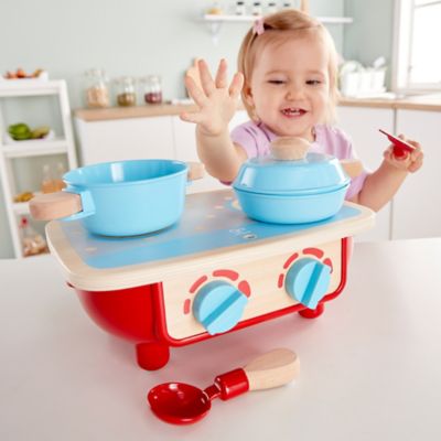 Image showing  Toddler Kitchen Set - 6 pc. - Kid's Wooden 6 pc. Cooking Set