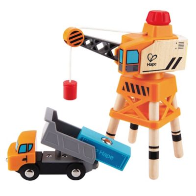 Hape Large Boom Crane & Truck Set - Kids Construction Toys, Ages 3+