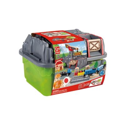 Hape Bucket Builder Set: Railway - 50 Pieces - Kids Ages 3+