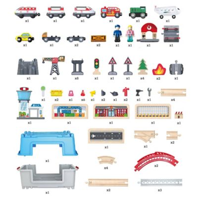 Image showing  Bucket Builder Set Super Cityscape Transport - 80 Pieces- Ages 3+