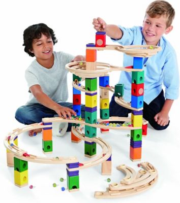 Image showing  Quadrilla Wooden Marble Run Construction: The Cyclone - Ages 4+