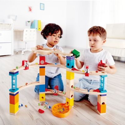 Image showing  Quadrilla Wooden Marble Run Construction: Castle Escape - Ages 4+