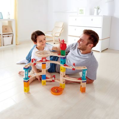 Image showing  Quadrilla Wooden Marble Run Construction: Castle Escape - Ages 4+