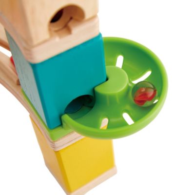 Image showing  Quadrilla Wooden Marble Run Construction: Cliffhanger - Ages 4+