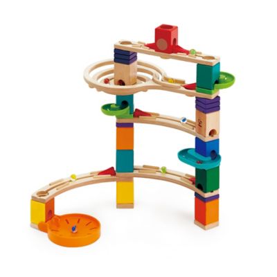 Image showing  Quadrilla Wooden Marble Run Construction: Cliffhanger - Ages 4+