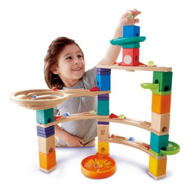 Image showing  Quadrilla Wooden Marble Run Construction: Cliffhanger - Ages 4+