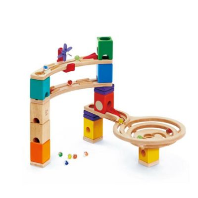 Hape Quadrilla Wooden Marble Run Construction: Race To The Finish - Ages 4+