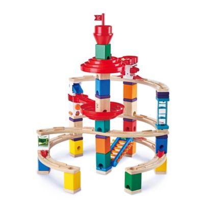 Hape Quadrilla Wooden Marble Run Construction: Super Spiral - Ages 4+