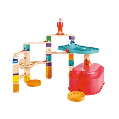 Hape Quadrilla Wooden Marble Run Construction: Stack Track Bucket - Ages 4+