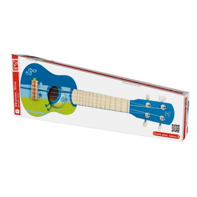 Image showing  Kid's Wooden Toy Ukulele - 21 in. Musical Instrument, Blue/Green