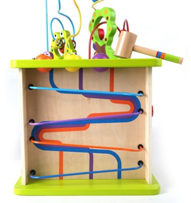 Image showing 6 th Hape Country Critters 5-Sided Play Cube - Wooden Learning Puzzle Toy