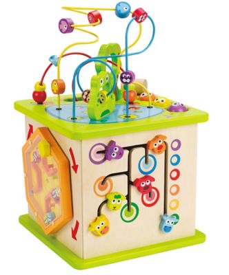 Image showing 7 th Hape Country Critters 5-Sided Play Cube - Wooden Learning Puzzle Toy