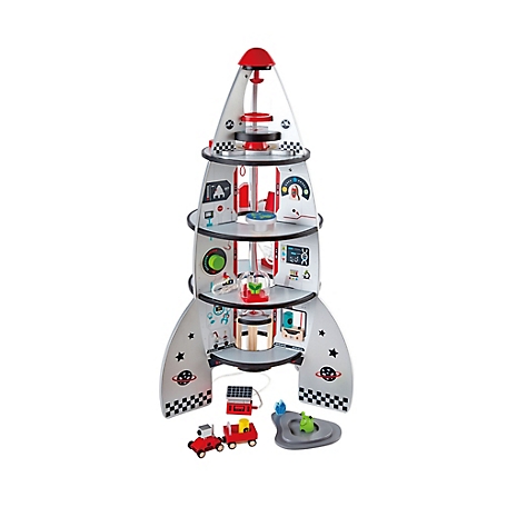 Hape Four-Stage Rocket Ship Playset - Includes Space Themed Accessories
