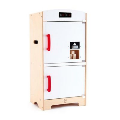 Hape White Gourmet Kitchen: Fridge-Freezer - Kid's Wooden Cabinet Style Toy