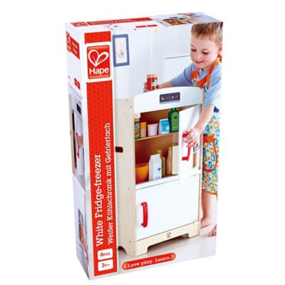 Image showing  White Gourmet Kitchen: Fridge-Freezer - Kid's Wooden Cabinet Style Toy