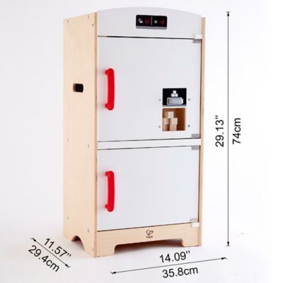 Image showing  White Gourmet Kitchen: Fridge-Freezer - Kid's Wooden Cabinet Style Toy