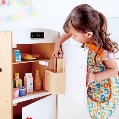 Image showing  White Gourmet Kitchen: Fridge-Freezer - Kid's Wooden Cabinet Style Toy