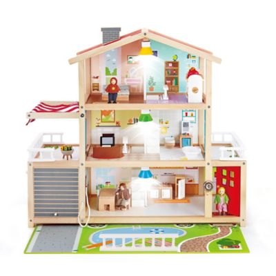 Hape Doll Family Mansion Kid's Wooden Dollhouse, Ages 3+