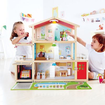 Image showing 6 th Hape Doll Family Mansion Kid's Wooden Dollhouse, Ages 3+