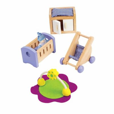 Hape Wooden Dollhouse Furniture Baby's Room Set - Ages 3+