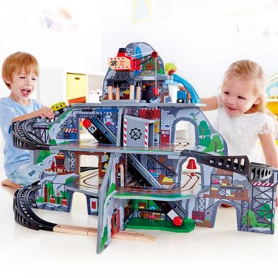 Image showing  Railway Mighty Mountain Mine Set - Kids Wooden Train Set, Ages 3+