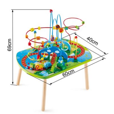 Image showing  Jungle Adventure Railway Table - Kid Toddler Wooden Bead Maze