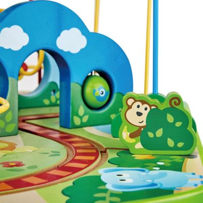 Image showing  Jungle Adventure Railway Table - Kid Toddler Wooden Bead Maze