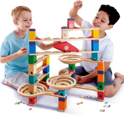 Image showing  Quadrilla Wooden Marble Run Construction: Vertigo - Ages 4+