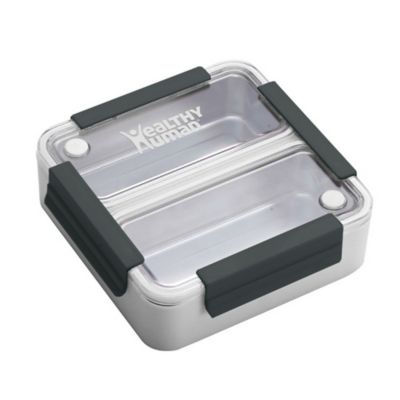 Healthy Human On The Go Bento Lunch Box with Stainless Steel Trays