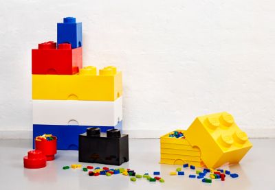 Image showing  Storage Brick Multi-Pack 3 Piece, Bright Red, Bright Blue, and Bright Yellow